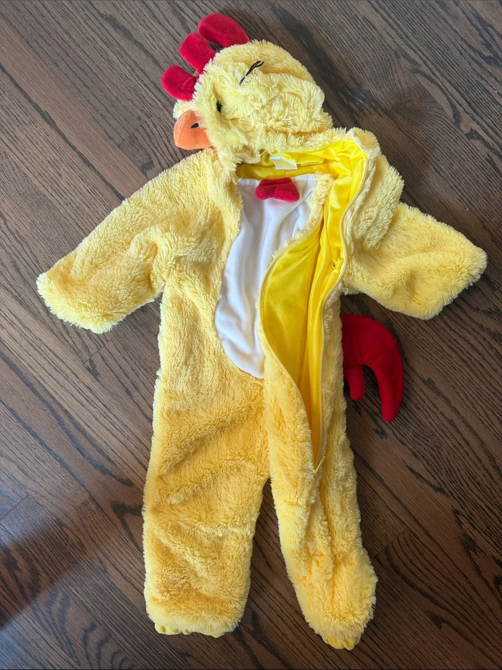 Kids Yellow Plush Rooster Halloween costume